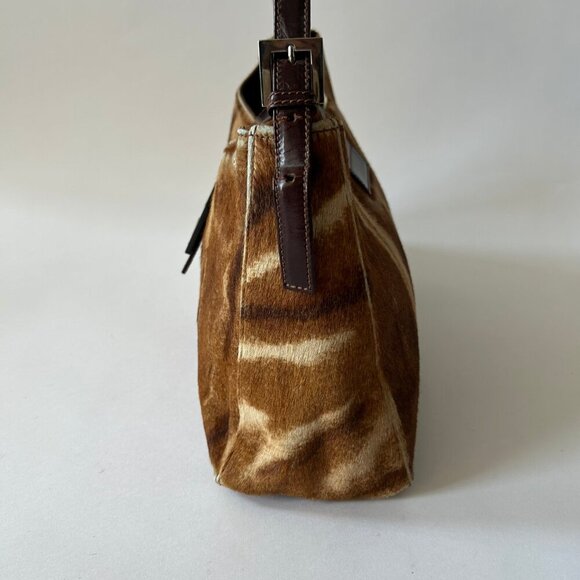 FENDI PONY HAIR BAGUETTE FLAP BAG - Picture 7 of 15